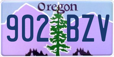 OR license plate 902BZV