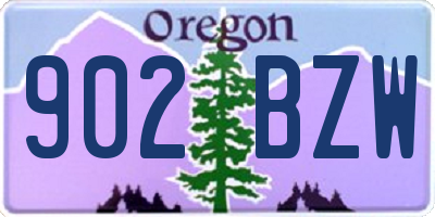 OR license plate 902BZW