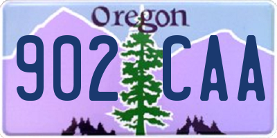 OR license plate 902CAA