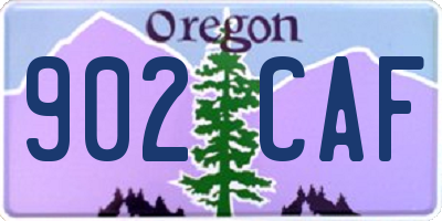 OR license plate 902CAF
