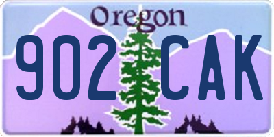 OR license plate 902CAK