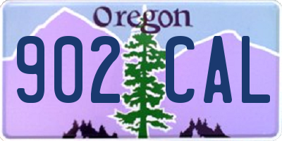 OR license plate 902CAL