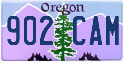 OR license plate 902CAM