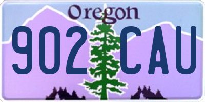 OR license plate 902CAU