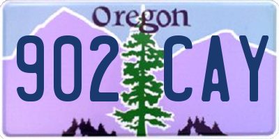 OR license plate 902CAY