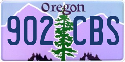 OR license plate 902CBS