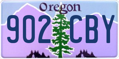 OR license plate 902CBY