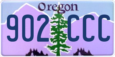 OR license plate 902CCC