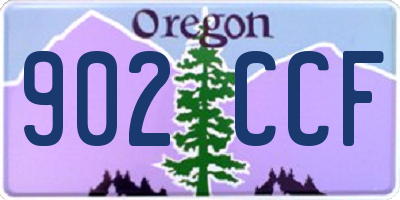 OR license plate 902CCF