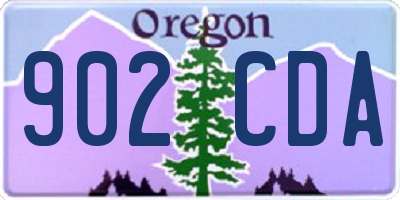 OR license plate 902CDA