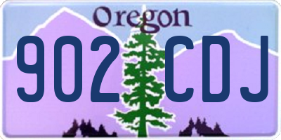 OR license plate 902CDJ