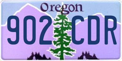 OR license plate 902CDR