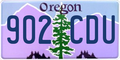 OR license plate 902CDU
