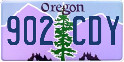 OR license plate 902CDY