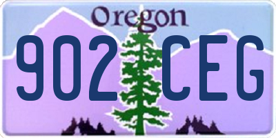 OR license plate 902CEG
