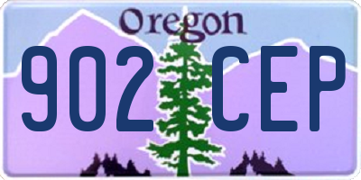 OR license plate 902CEP