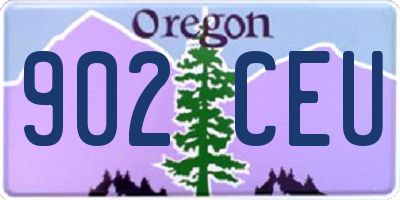 OR license plate 902CEU