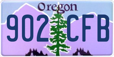 OR license plate 902CFB
