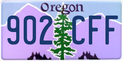 OR license plate 902CFF