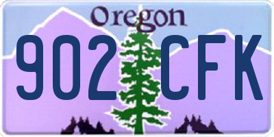 OR license plate 902CFK