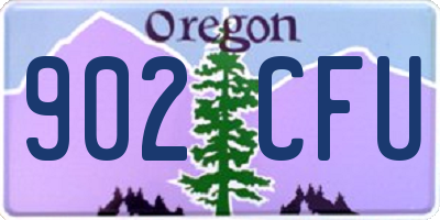 OR license plate 902CFU
