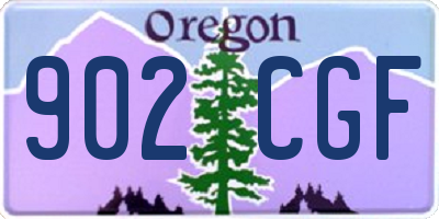 OR license plate 902CGF