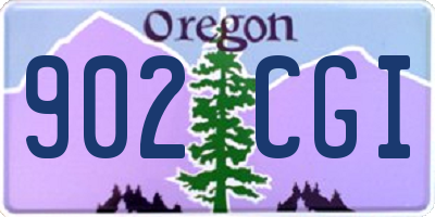 OR license plate 902CGI