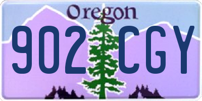 OR license plate 902CGY
