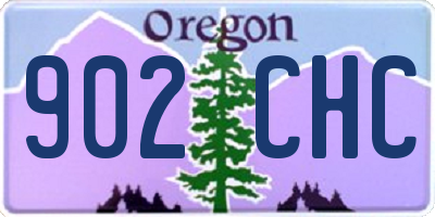 OR license plate 902CHC