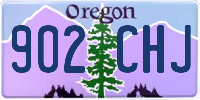OR license plate 902CHJ
