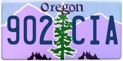 OR license plate 902CIA