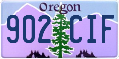 OR license plate 902CIF