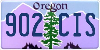 OR license plate 902CIS