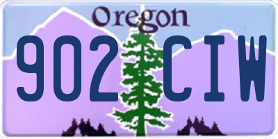 OR license plate 902CIW