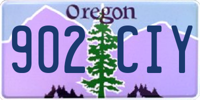 OR license plate 902CIY