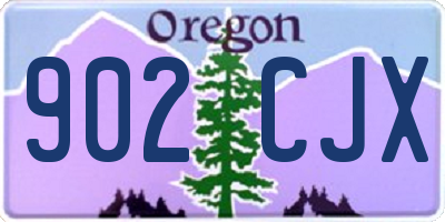 OR license plate 902CJX
