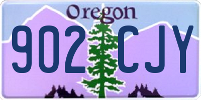 OR license plate 902CJY