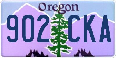 OR license plate 902CKA