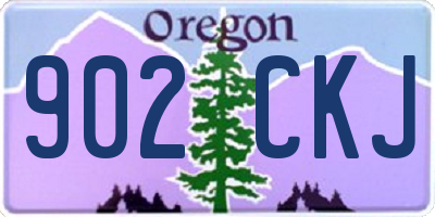 OR license plate 902CKJ