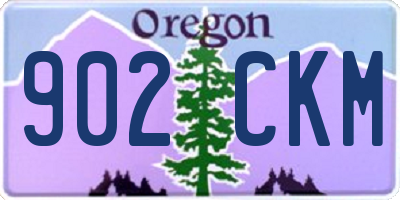 OR license plate 902CKM