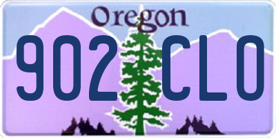 OR license plate 902CLO