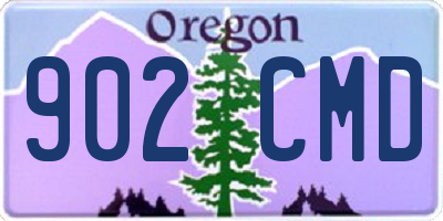 OR license plate 902CMD