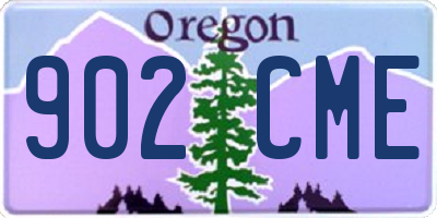OR license plate 902CME
