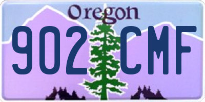 OR license plate 902CMF