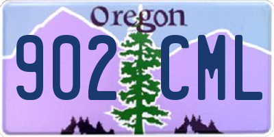 OR license plate 902CML