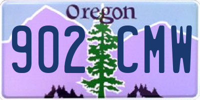 OR license plate 902CMW