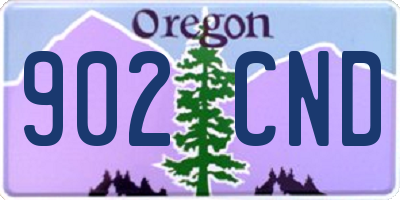OR license plate 902CND