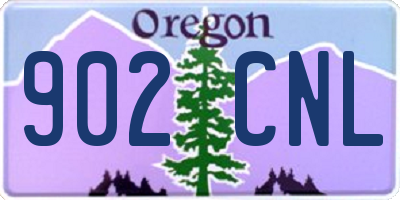 OR license plate 902CNL