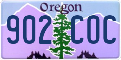 OR license plate 902COC