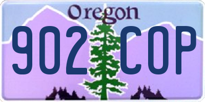 OR license plate 902COP
